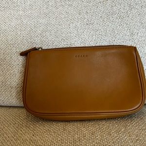 Coach camel leather pouch / cosmetic case